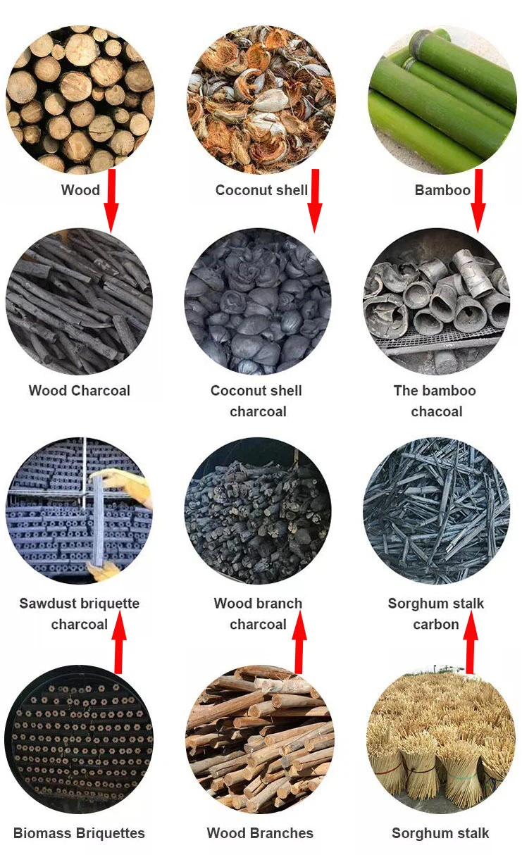 coconut shell carbonization plant bamboo charcoal making machine wood Carbonization furnace