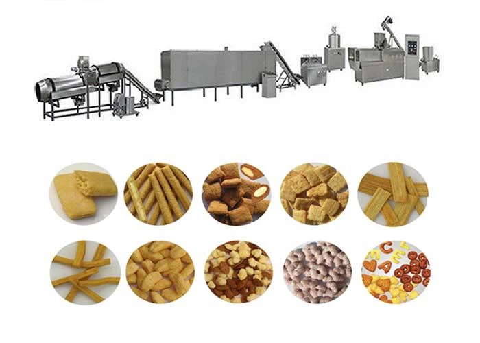 สายการผลิตเครื่องอัดรีดอาหารข้าวโพดป่องข้าวโพด